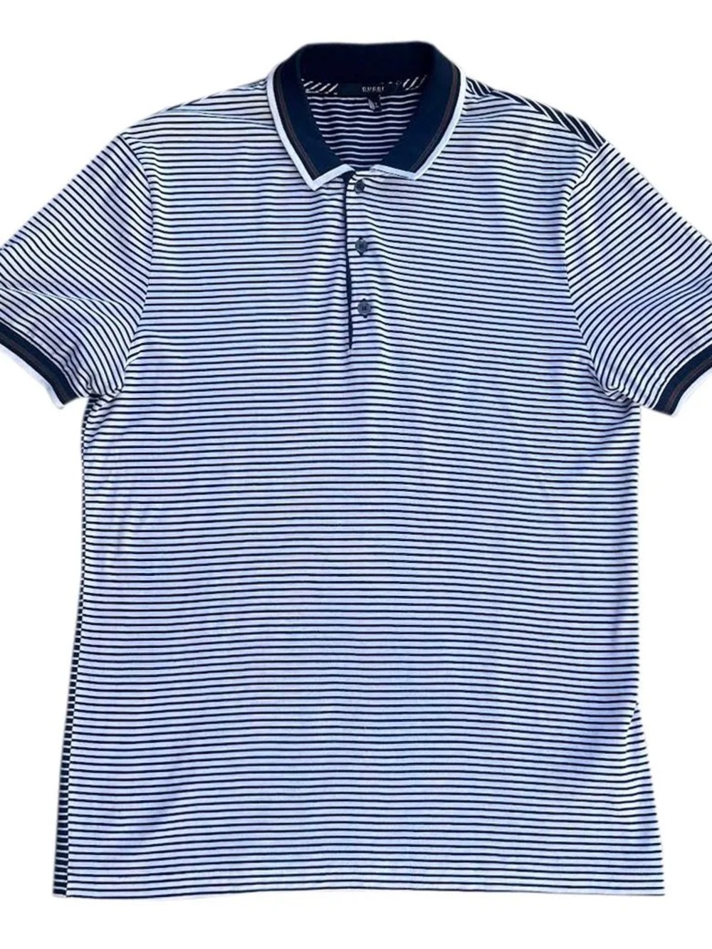 Vintage Gucci Striped Polo Shirt (Size XL, Fits Slim)